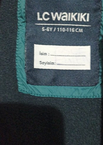 6 Yaş Beden Koyu Yeşil Kapüşonlu Erkek Çocuk Mont