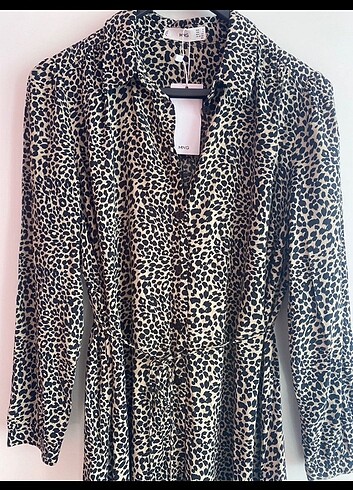 s Beden Mango leopar elbise