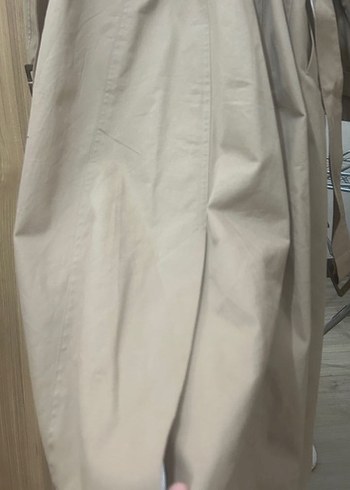 Bej Uzun Kadın Trençkot - Görsel 5