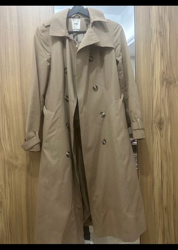 Bej Uzun Kadın Trençkot - Görsel 3