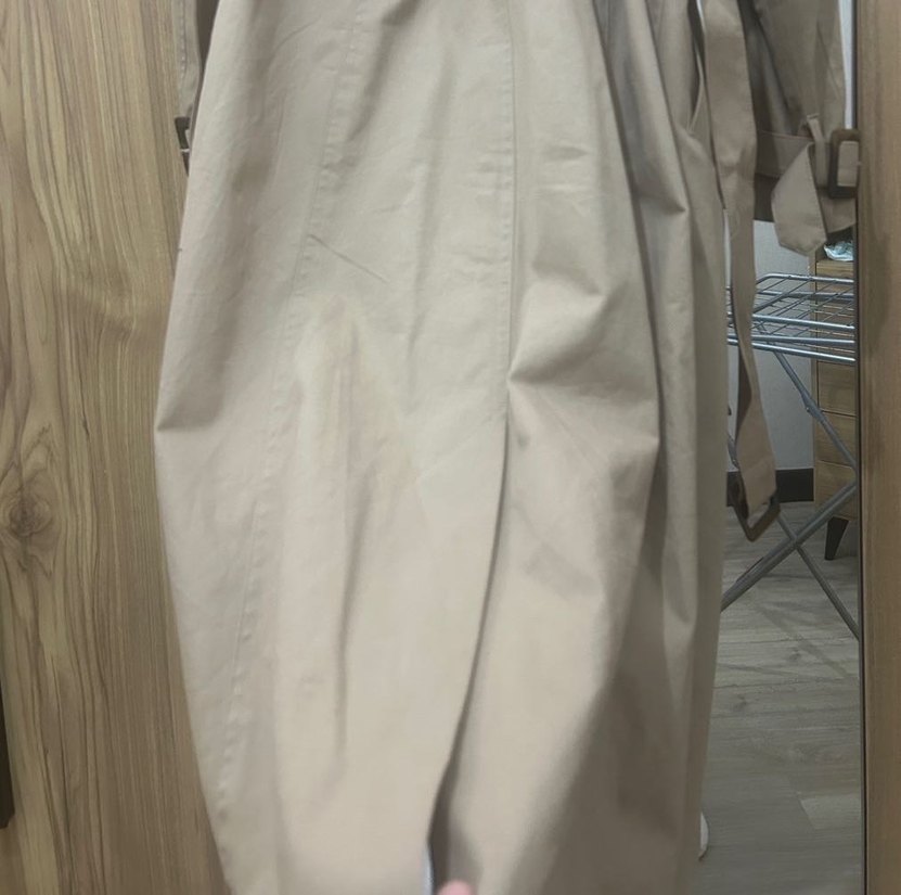 Bej Uzun Kadın Trençkot - Görsel 5