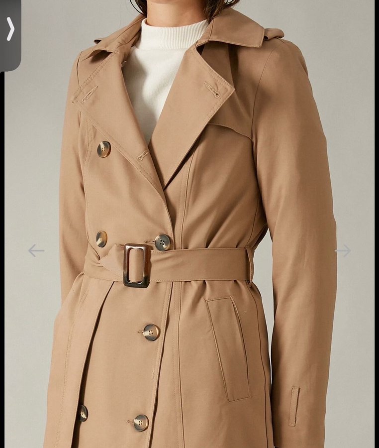Bej Uzun Kadın Trençkot - Görsel 2