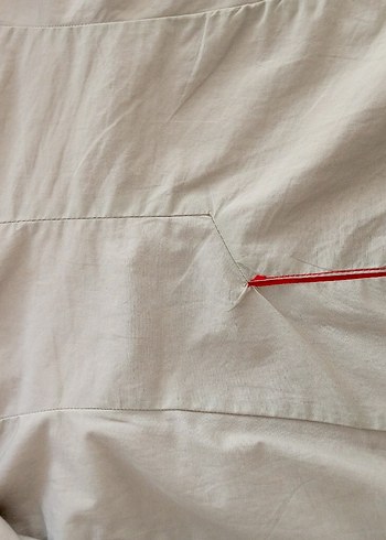 Zara Woman s beden Kemerli Kırmızı Kadın Ceket Trençkot - Görsel 4