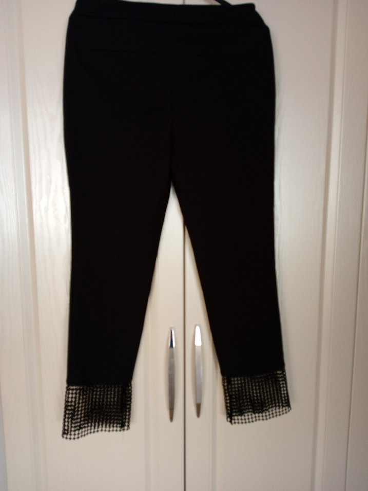 Zara Siyah Midi Kumaş Pantolon - Görsel 2