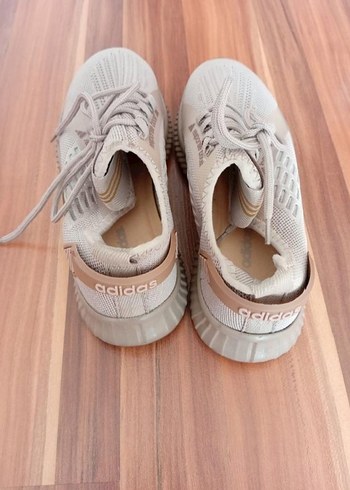 Bej Bağcıklı Spor Kadın Sneakers - Görsel 2