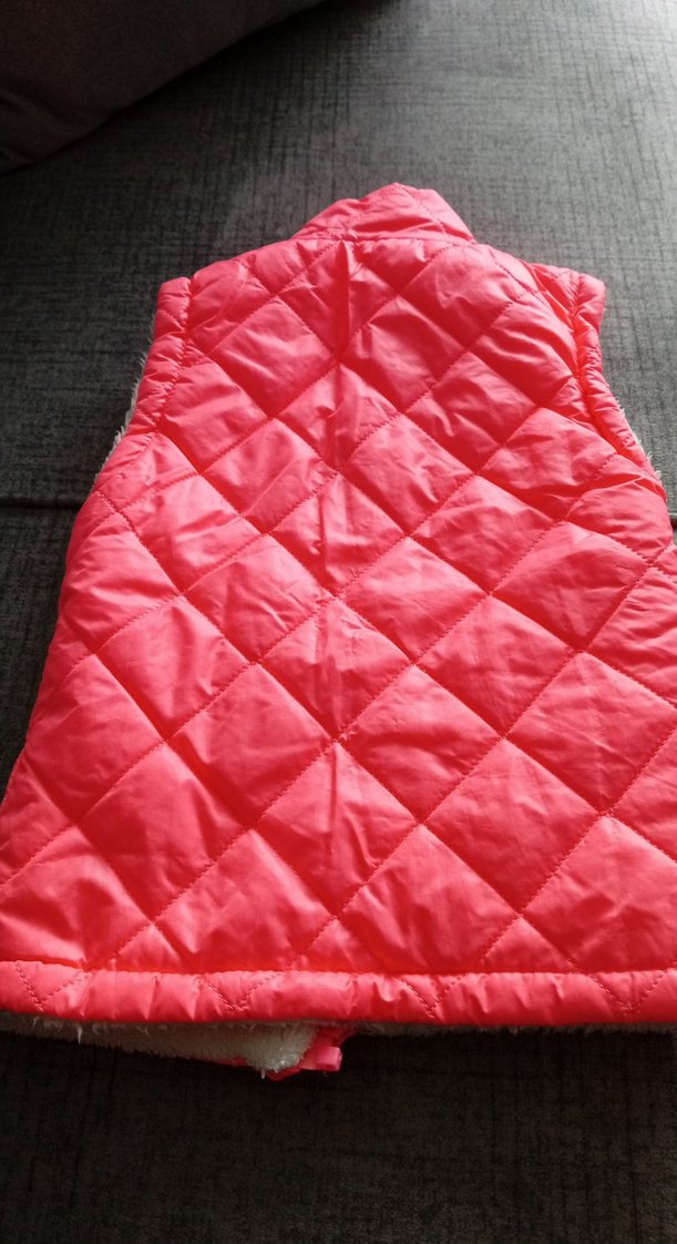 Kız Çocuk Parlak Pembe Fermuarlı Yelek civil girls 5-6 yaş - Görsel 4