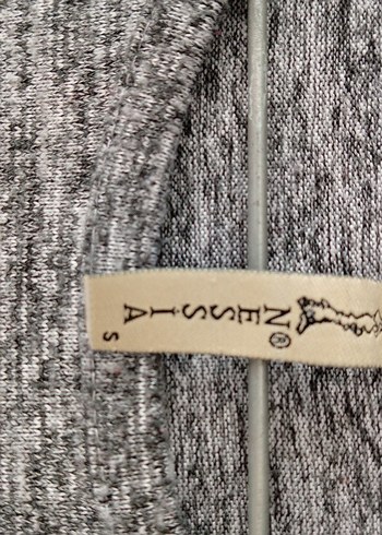 Nessia Gri Bohem Uzun Kollu Triko Kadın Kazak - Görsel 3