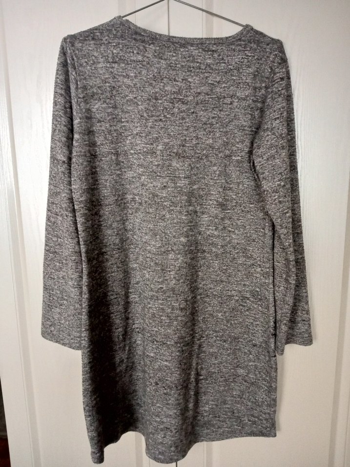 Nessia Gri Bohem Uzun Kollu Triko Kadın Kazak - Görsel 2