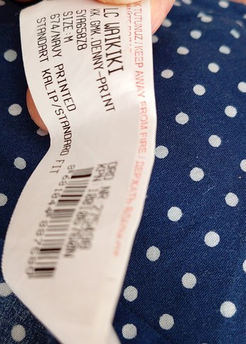 Mavi Puantiyeli Kolsuz Denim Gömlek - Görsel 4