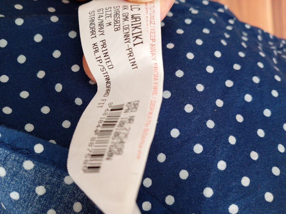 Mavi Puantiyeli Kolsuz Denim Gömlek - Görsel 4