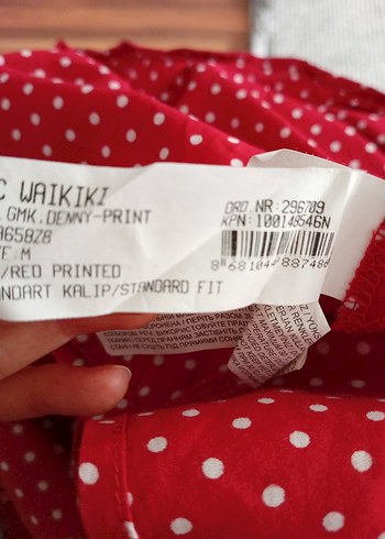LCW kırmızı puantiyeli gömlek - Görsel 4