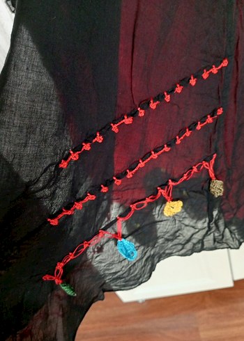 Kırmızı Salaş Bohem Elbise - Görsel 2