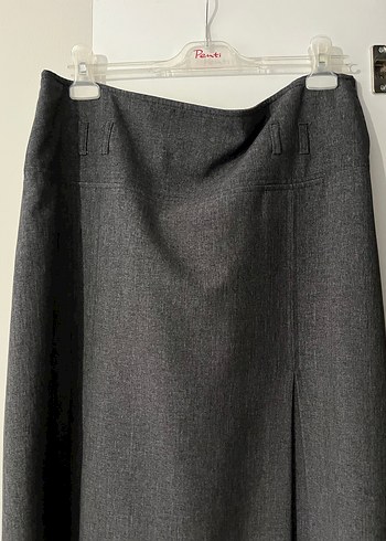 Kadın Gri Uzun Drapeli Etek - Görsel 2