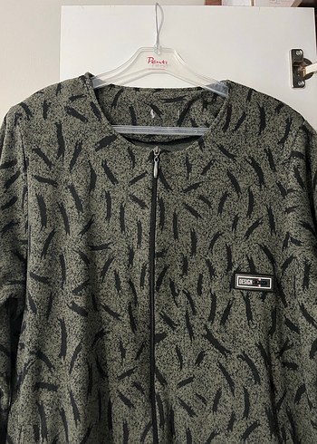 Gri Yılan Desenli Uzun Hamile Ceketi - Görsel 3