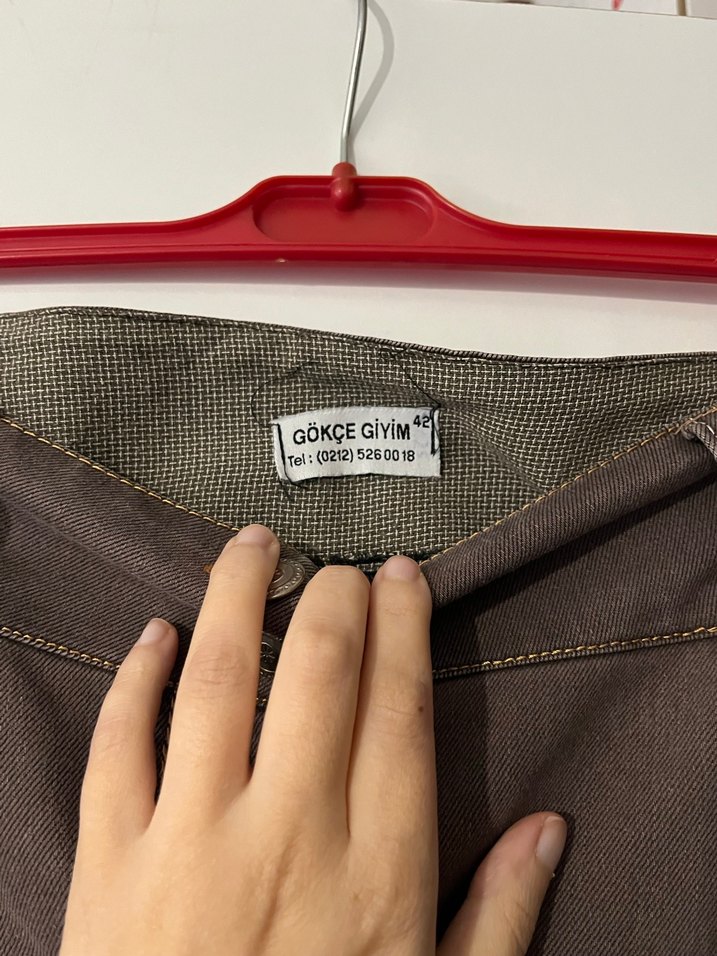 Kahverengi Midi Kot Etek - Görsel 3