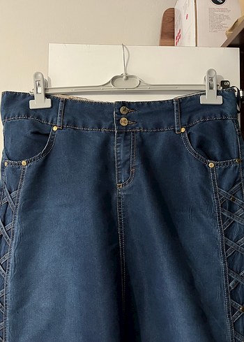 Kadın Lacivert Midi Kot Etek - Görsel 2