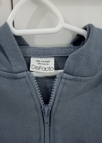 Gri Kapüşonlu Fermuarlı Erkek hırka - Görsel 2