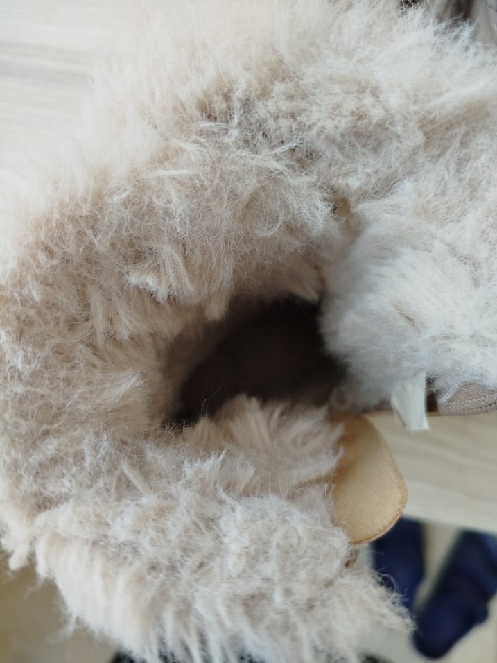 Kız Çocuk Bej Süet Kürklü Bot - Görsel 4