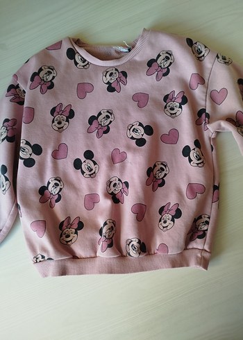 Kız Çocuk Pamuklu Desenli Sweatshirt - Görsel 5