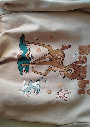 Kız Çocuk Pamuklu Desenli Sweatshirt - Görsel 4