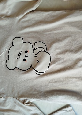 Kız Çocuk Pamuklu Desenli Sweatshirt - Görsel 3