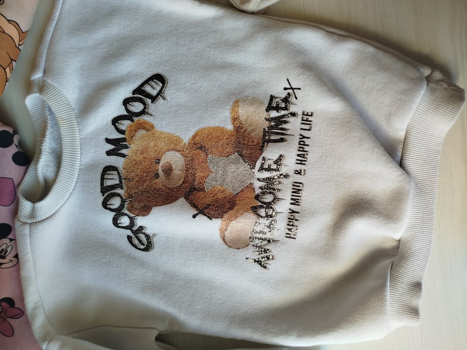 Kız Çocuk Pamuklu Desenli Sweatshirt - Görsel 2