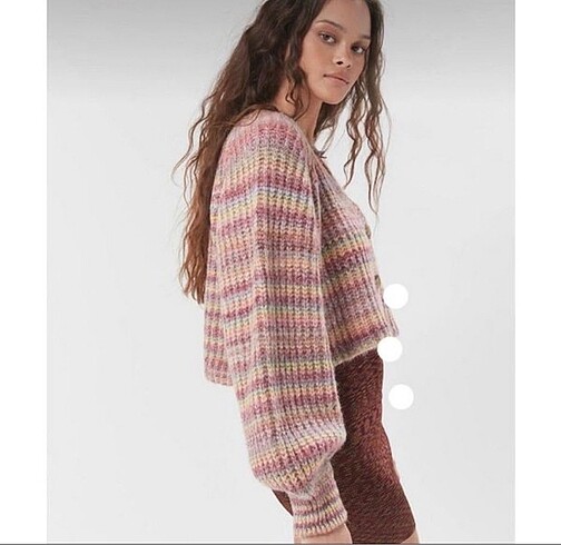 s Beden Renkli örgü hırka urban outfitters