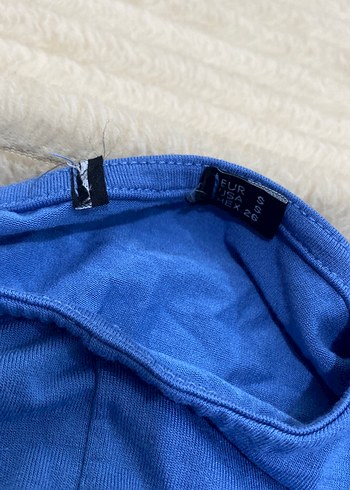 Mavi Pamuklu Uzun Kollu Tişört - Görsel 2