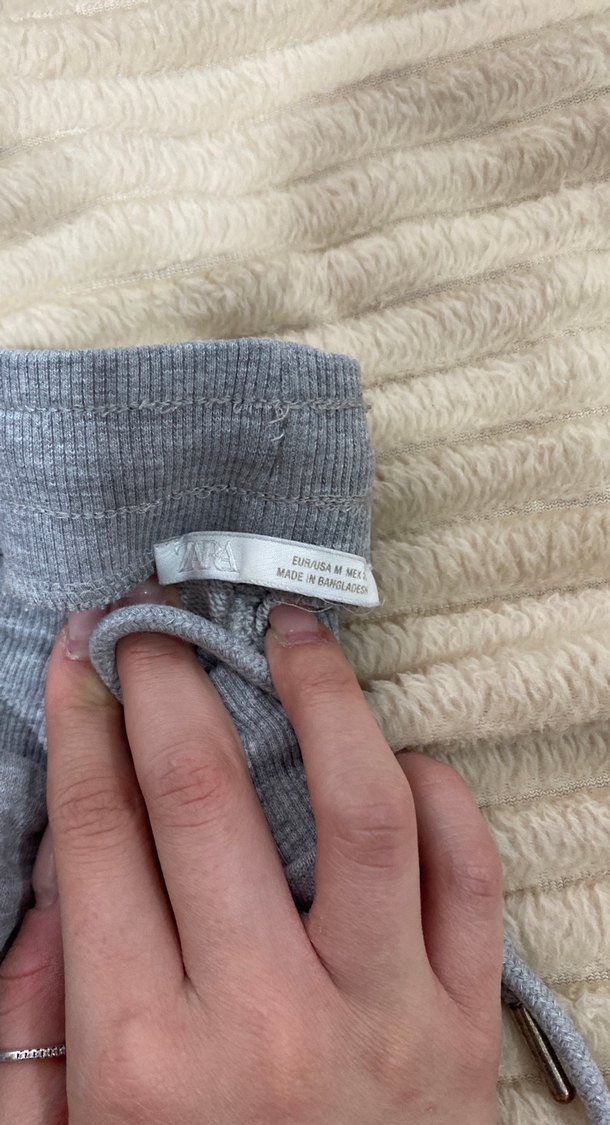 Gri Rahat Kesim Kadın Keten Eşofman - Görsel 2