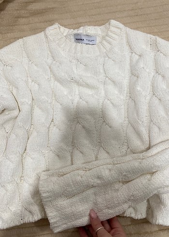 Beyaz Triko Kadın Kazak - Görsel 2