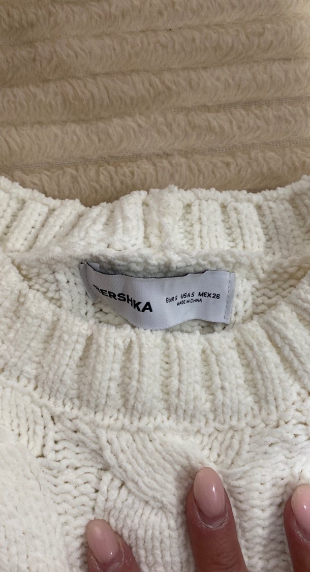 Beyaz Triko Kadın Kazak - Görsel 3