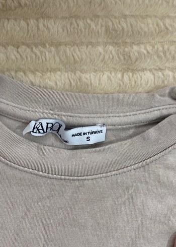 Bej Keten Kumaşlı Uzun Kollu Kadın Kazak - Görsel 3