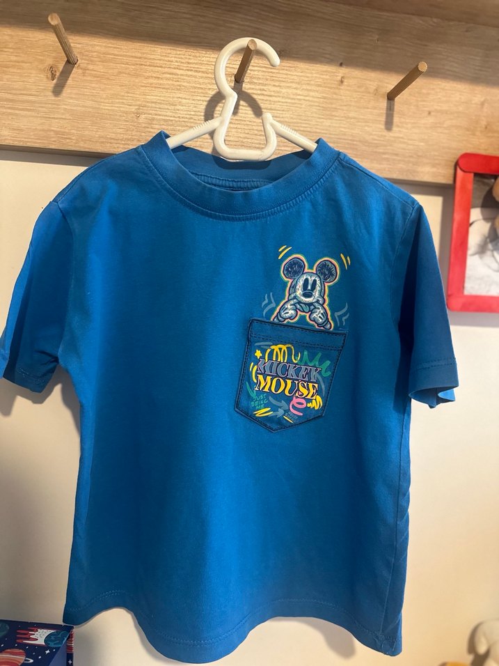 Erkek Çocuk Mavi Batik Desenli Kısa Kollu Tişört - Görsel 4