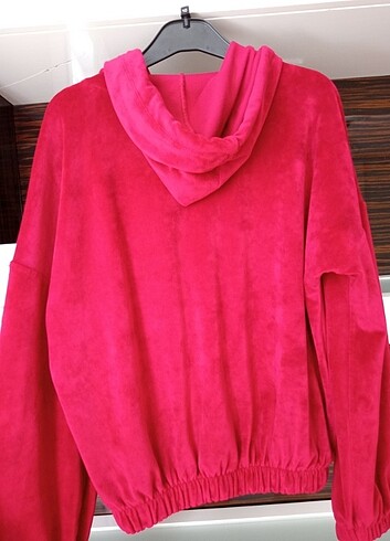 s Beden kırmızı Renk Kadın kadife sweatshirt 