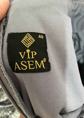 46 Beden Gri pul payetli elbise