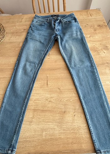 Gri Mavi Erkek Denim Pantolon