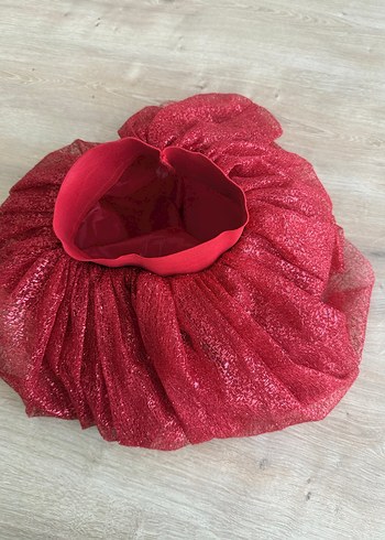 Kız Çocuk Kırmızı Dantel Detaylı Bohem Etek - Görsel 4