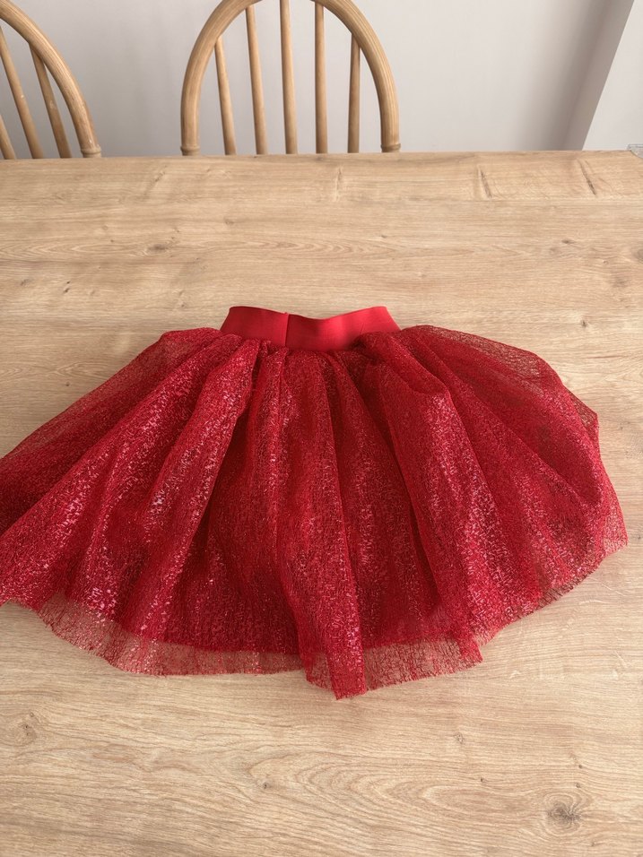 Kız Çocuk Kırmızı Dantel Detaylı Bohem Etek - Görsel 5