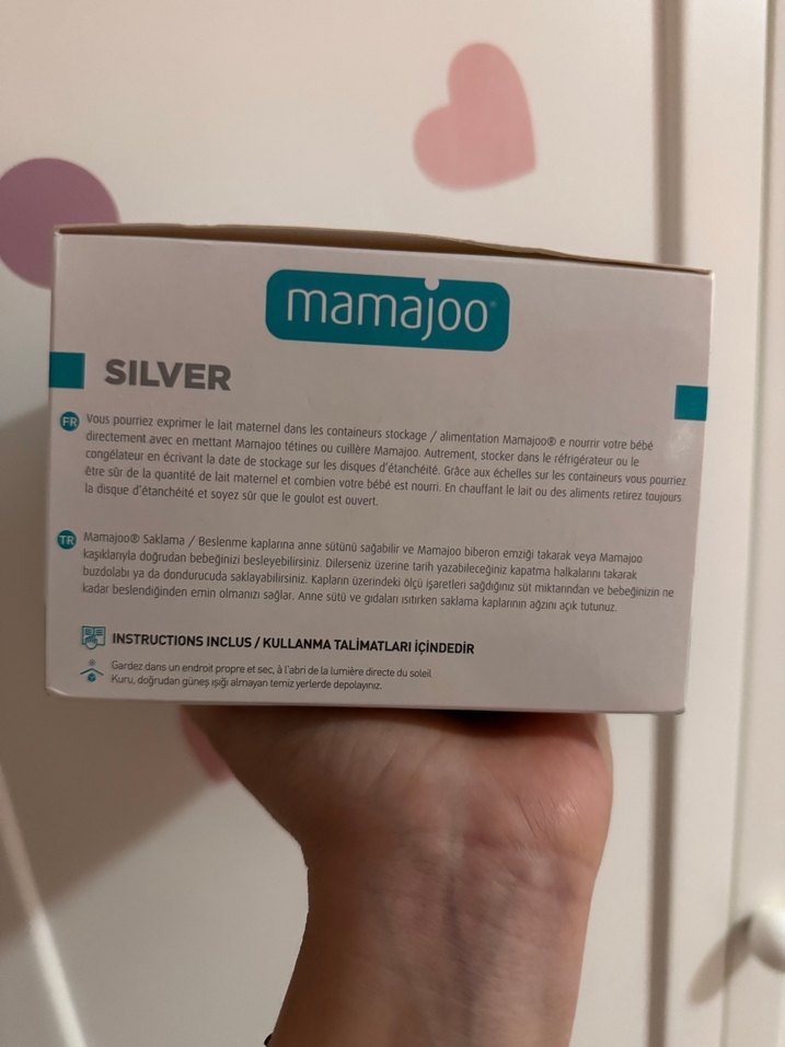 Mamajoo 4x150ml Anne Sütü Saklama Kabı Beyaz-Gri - Görsel 4