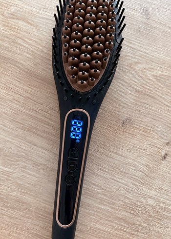Kahverengi Elektrikli Saç Düzleştirici Fırça - Görsel 5
