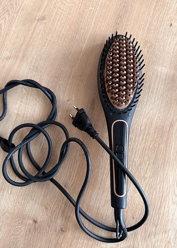 Kahverengi Elektrikli Saç Düzleştirici Fırça - Görsel 4