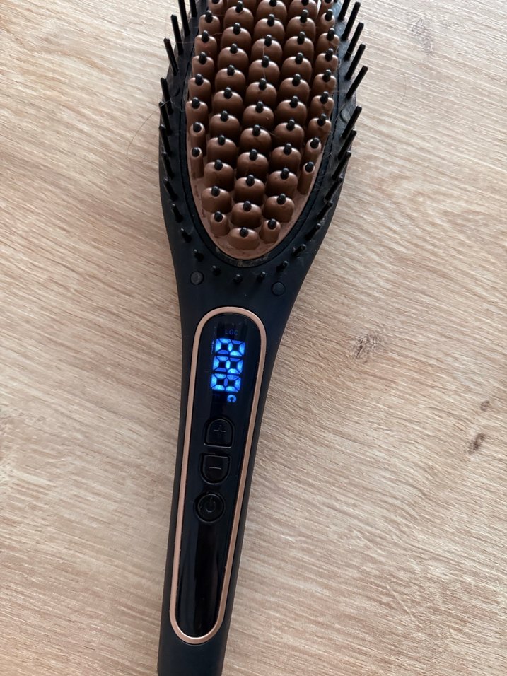 Kahverengi Elektrikli Saç Düzleştirici Fırça - Görsel 5