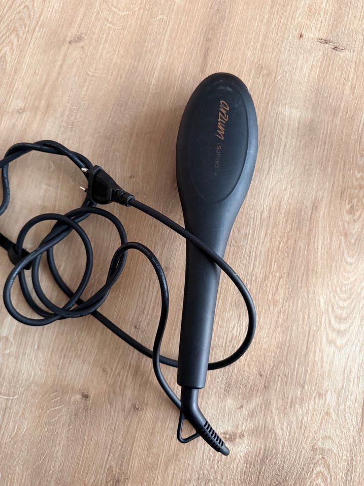 Kahverengi Elektrikli Saç Düzleştirici Fırça - Görsel 3