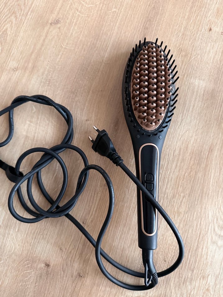 Kahverengi Elektrikli Saç Düzleştirici Fırça - Görsel 4