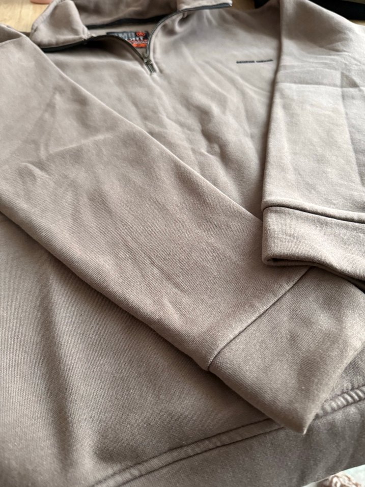 Gri Fermuarlı Erkek Polar Sweatshirt - Görsel 5