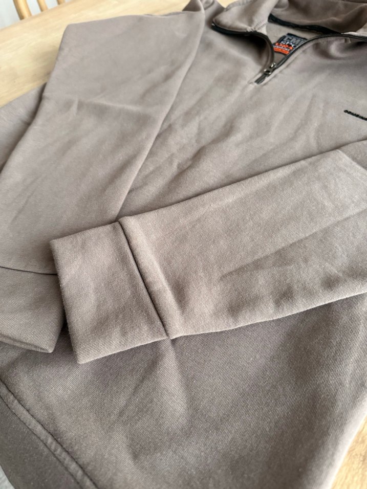 Gri Fermuarlı Erkek Polar Sweatshirt - Görsel 4