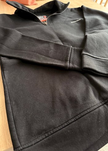 Gri Fermuarlı Yüksek Yakalı Erkek Sweatshirt - Görsel 6