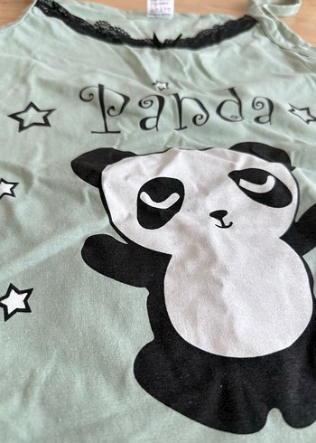 xl Beden yeşil Renk Yeşil Desenli Kadın Pijama Takımı