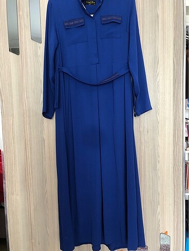 44 Beden Mavi günlük elbise