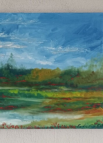 Cennet bahçesi Yağlıboya Resim tablo  - Görsel 2